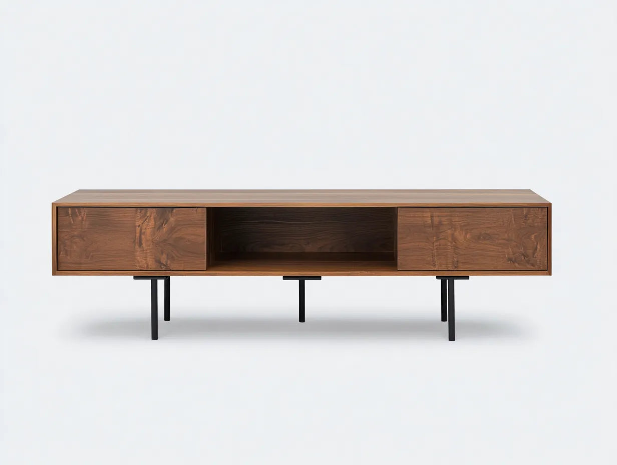 Mueble para TV 200×40×50 cm – madera marrón – diseño minimalista para sala de estar