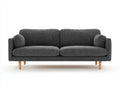 Sofá de 2 plazas tapizado 190×88×82 cm – naranja – estilo moderno para salón