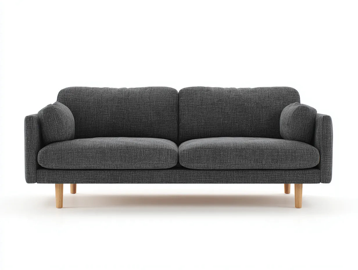 Sofá de 2 plazas tapizado 190×88×82 cm – naranja – estilo moderno para salón