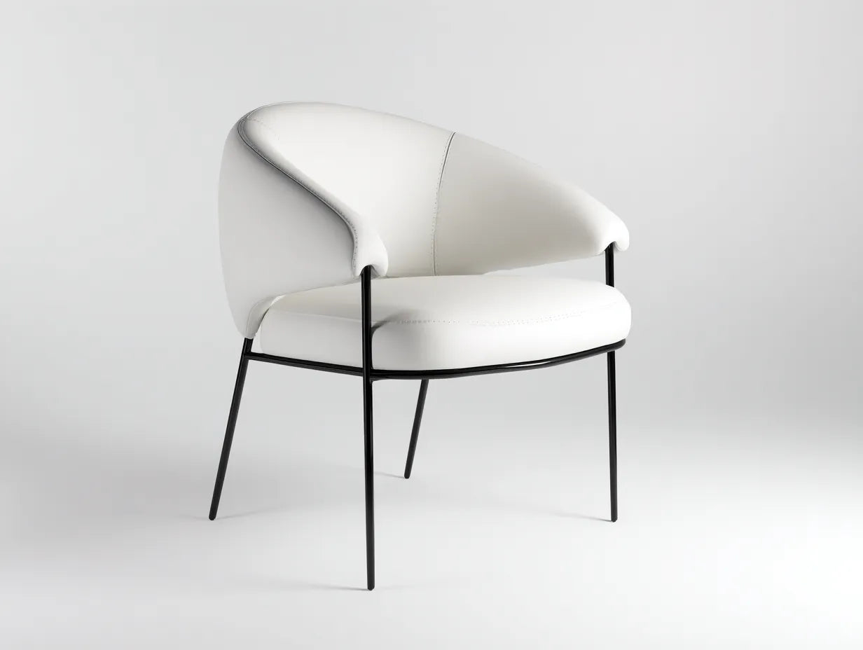 Silla de comedor 78×58×62 cm – blanco – diseño moderno para sala de estar