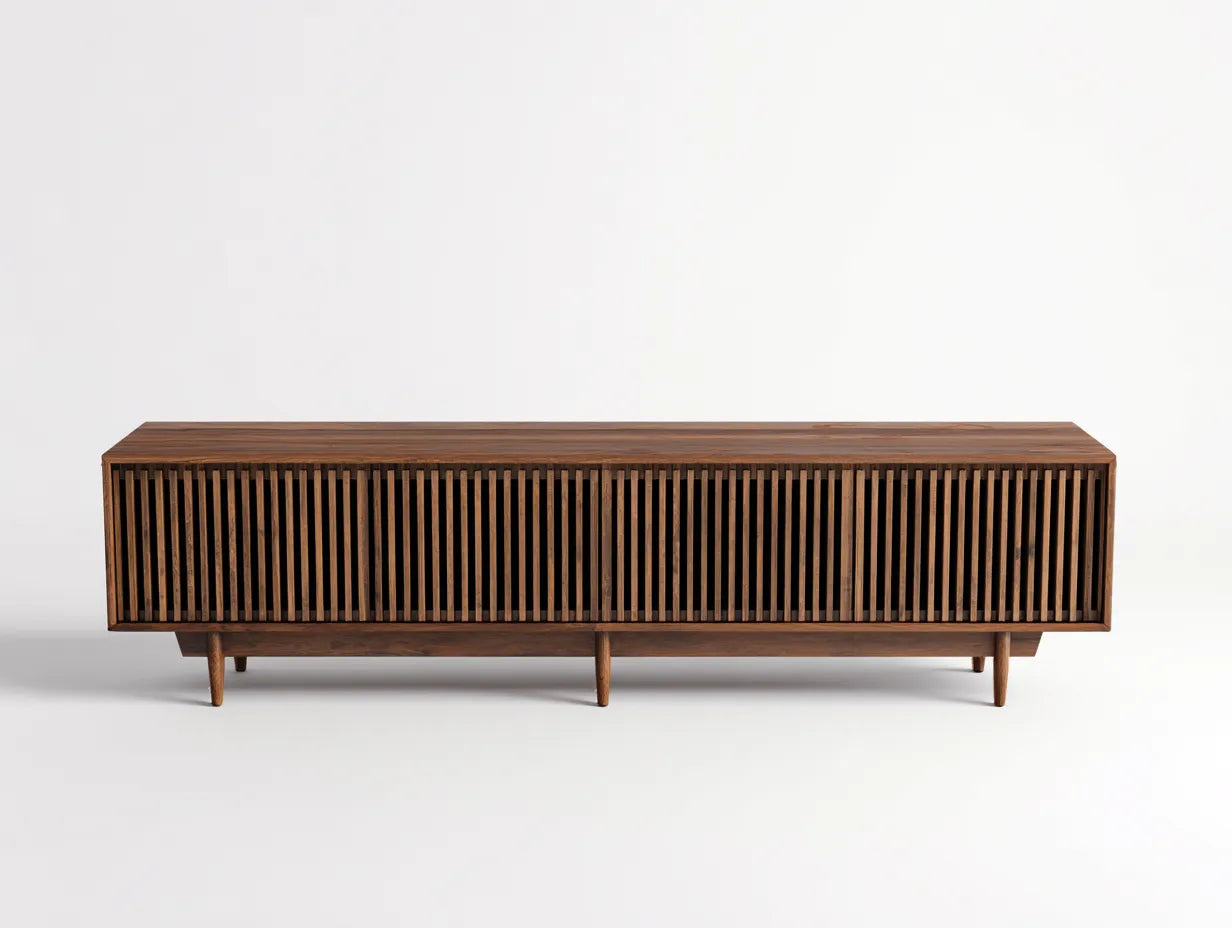 Mueble para TV de madera 180×42×58 cm - marrón - estilo moderno