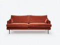 Sofá de 2 plazas 190×88×82 cm – tejido naranja – estilo moderno para sala de estar