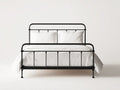 Cama de metal 200x160x100 cm – negro – estilo industrial para dormitorio