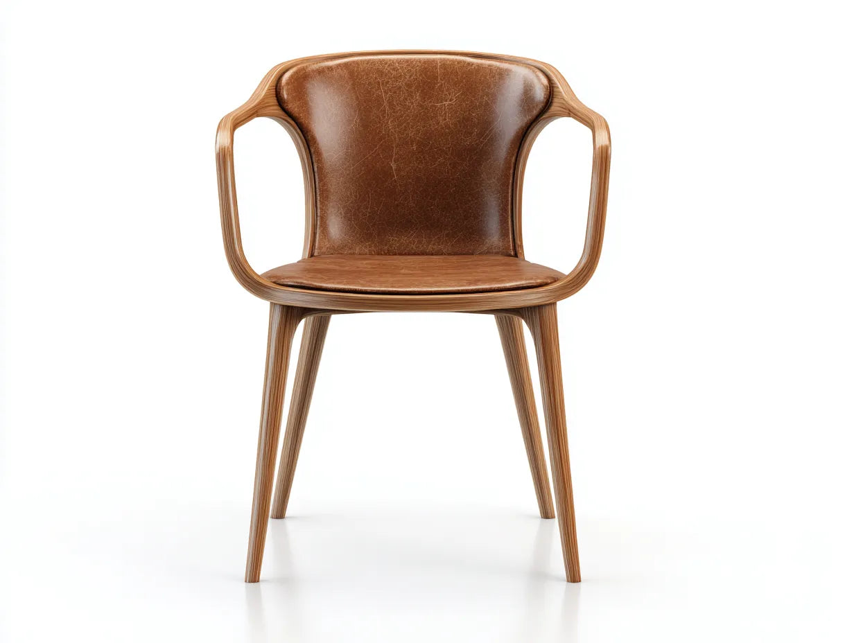 Silla de comedor 58x60x82 cm – marrón – estilo moderno con asiento confortable para sala de estar